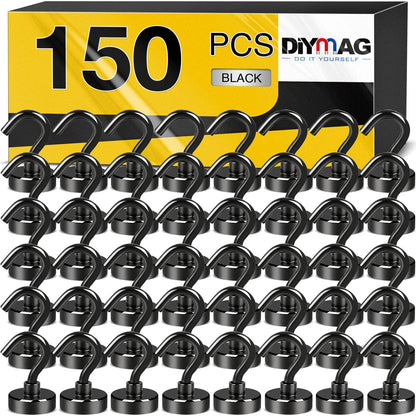 DIYMAG Magnetic Hooks, 30lbs+ Magnet Hook 2025 Cruise Cabin Ship Essentials Heavy Duty Strong Magnets Refrigerator Fridge Hanging for Classroom Beach Vacation Kitchen Grills Home 20 Pack (Silver)