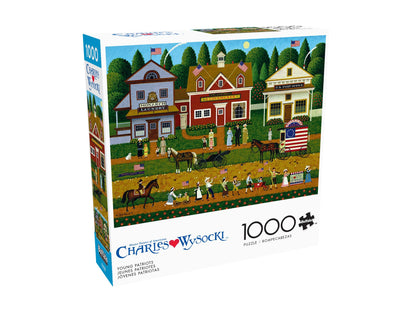 Buffalo Games – Charles Wysocki - Whistle Stop Christmas- 1000 Piece Holiday Jigsaw Puzzle - Festive Puzzles for Adults – Precision-Cut Pieces, Winter Artwork, Hours of Relaxing Fun