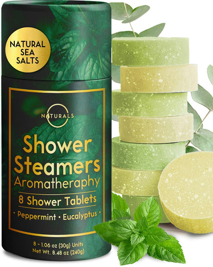 Shower Steamers Aromatherapy - Birthday Gifts for Women and Men - Shower Bombs Aromatherapy, Spa Day Essentials, Relaxation Spa Gifts - Self Care Galentines Gifts (Lavender 8 Count)