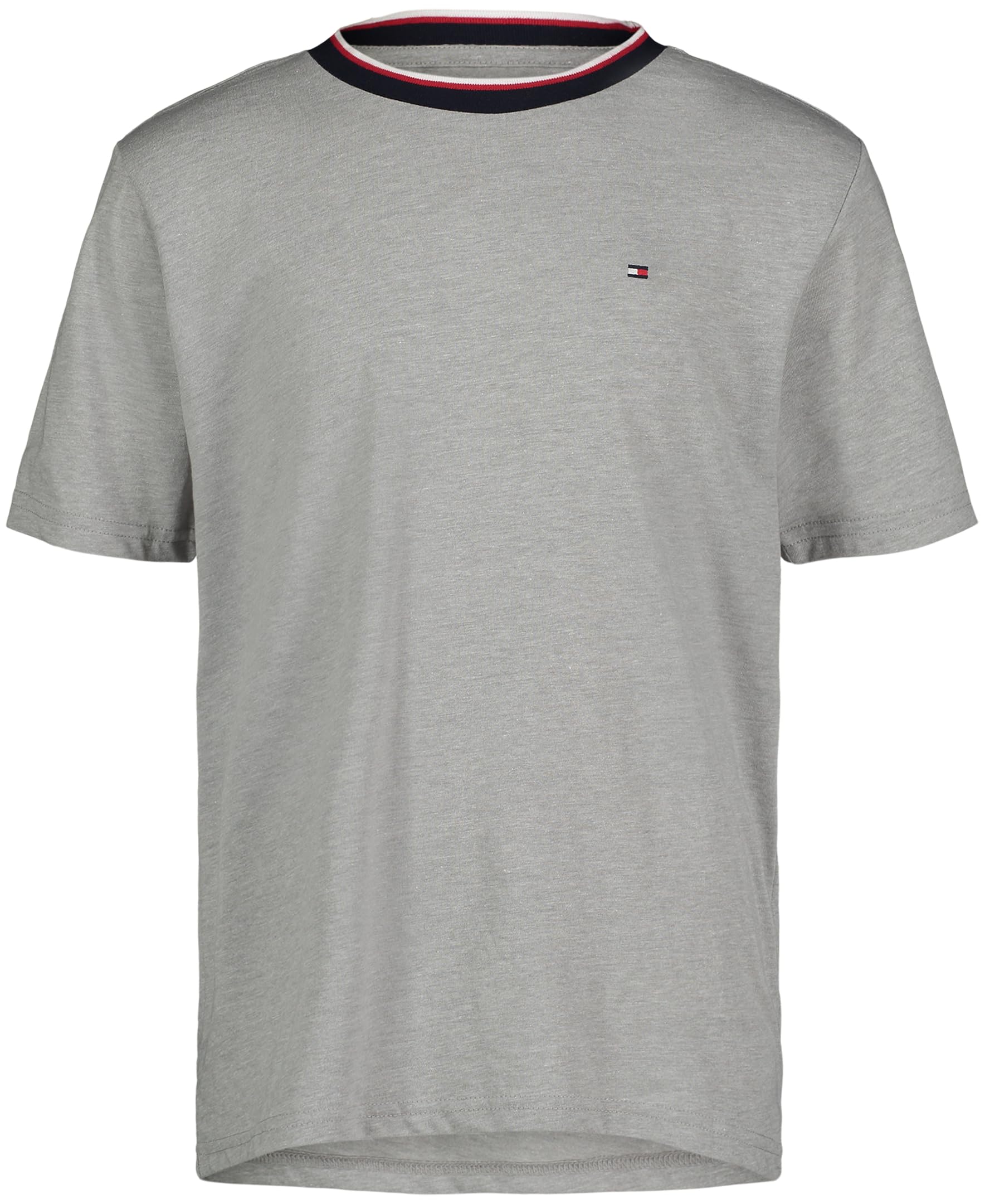 Tommy Hilfiger Boys' Short Sleeve YD Ringer Crew Neck T-Shirt, Soft, Comfortable, Relaxed Fit
