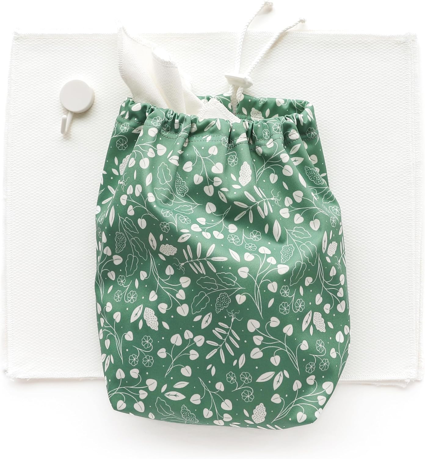 Esembly Paperless Towel Roll - Reusable Kitchen Towels 12-Pack Washable Cotton with Laundry Bag & Hook - Zero-Waste, Absorbent, Washable - Botany