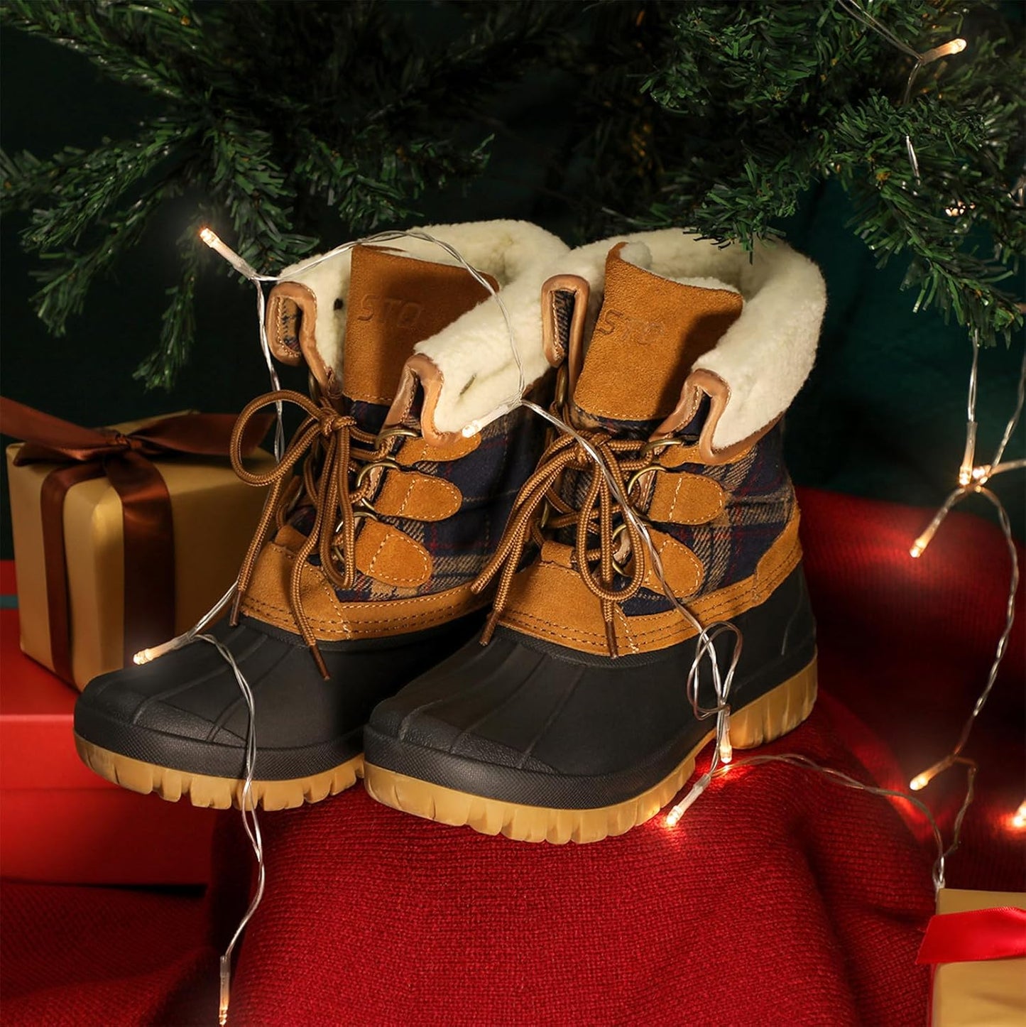 STQ Womens Winter Duck Boots Waterproof Cold Weather Snow Boots