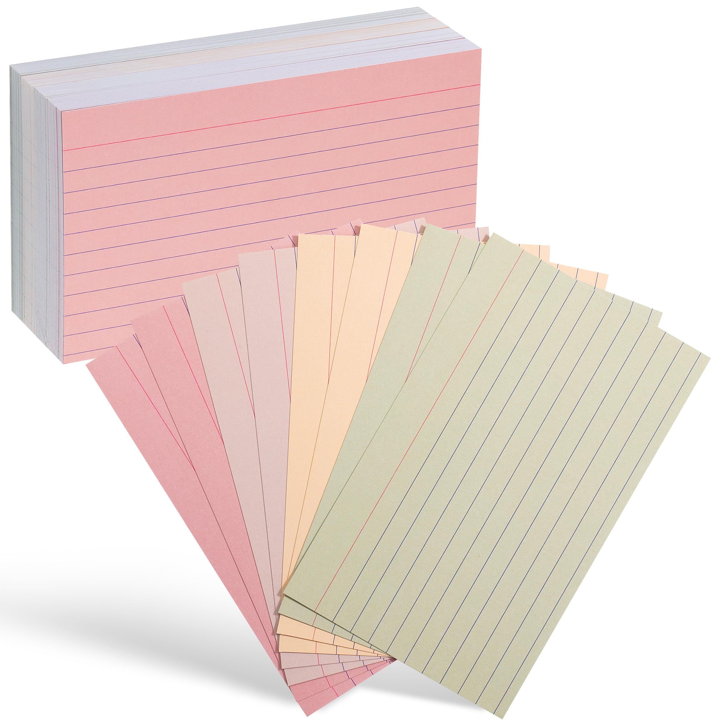 Mr. Pen- Pastel 3" x 5", 180 Lined Index Cards, Note Cards, Flash Cards, Study Cards, Notecards for Studying, Ruled Flashcards for Studying, Back to School Supplies