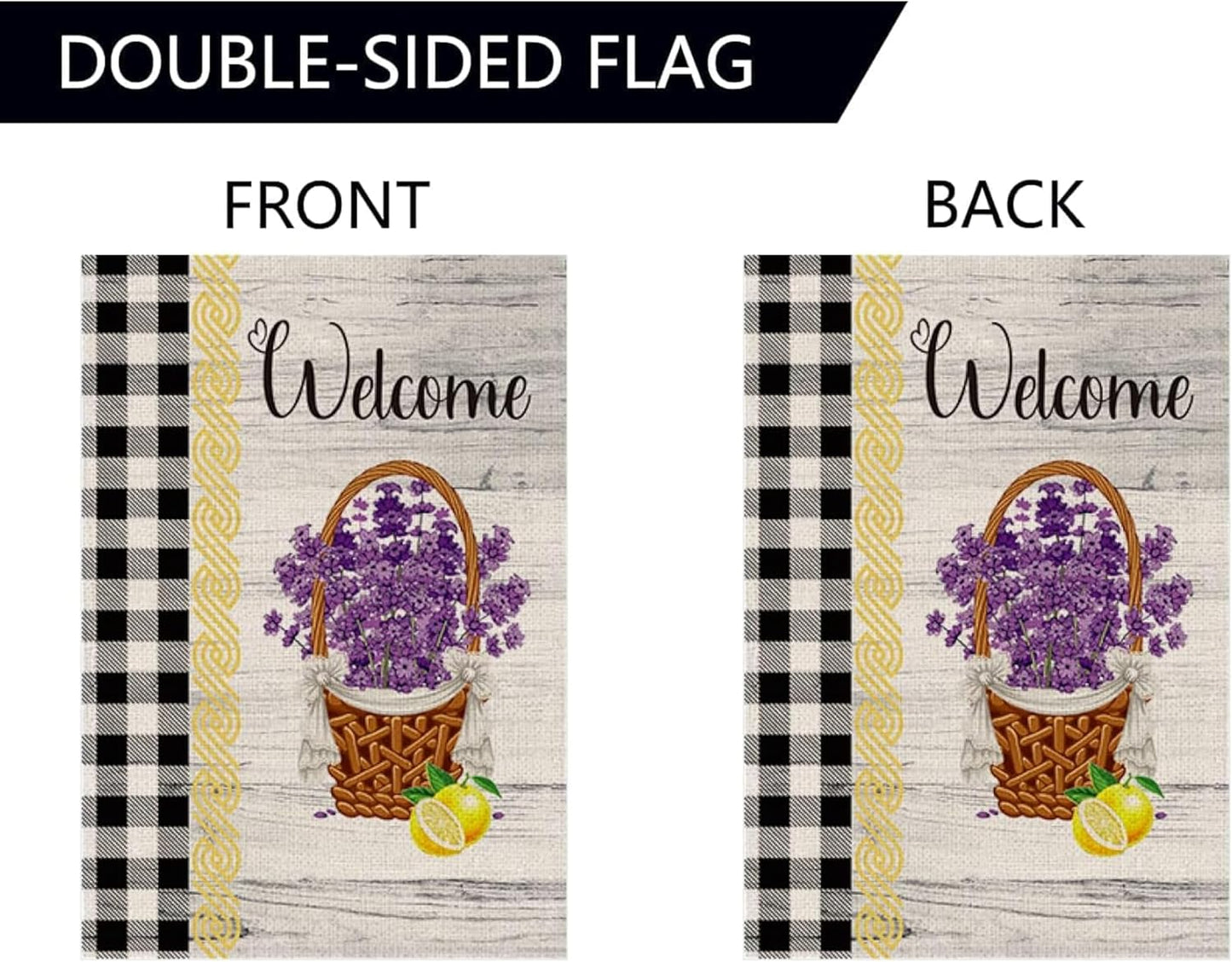28x40 Inch Double Sided Spring Garden Flag - Seasonal Large Outdoor Yard Flags of Burlap - Welcome Spring Holiday Flags for Outdoors - Outside Decorative Banners for Yard - Welcome Flower Flag