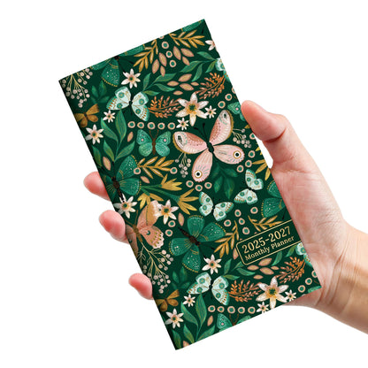 Pocket Calendar 2026-2027 for Purse, Two Year Monthly Planner Pocket Size, Jan 2026 to Dec 2027 Monthly Planner Small Size (6.5" x 3.5") - Wildflowers