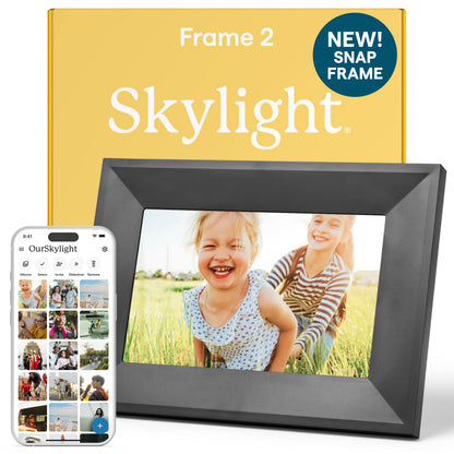 Skylight Frame – WiFi Digital Picture Frame Customer Support, Touch Screen Digital Photo Frame with Easy Setup, Photo Gifts for Parents and Grandparents - 10 Inch Black