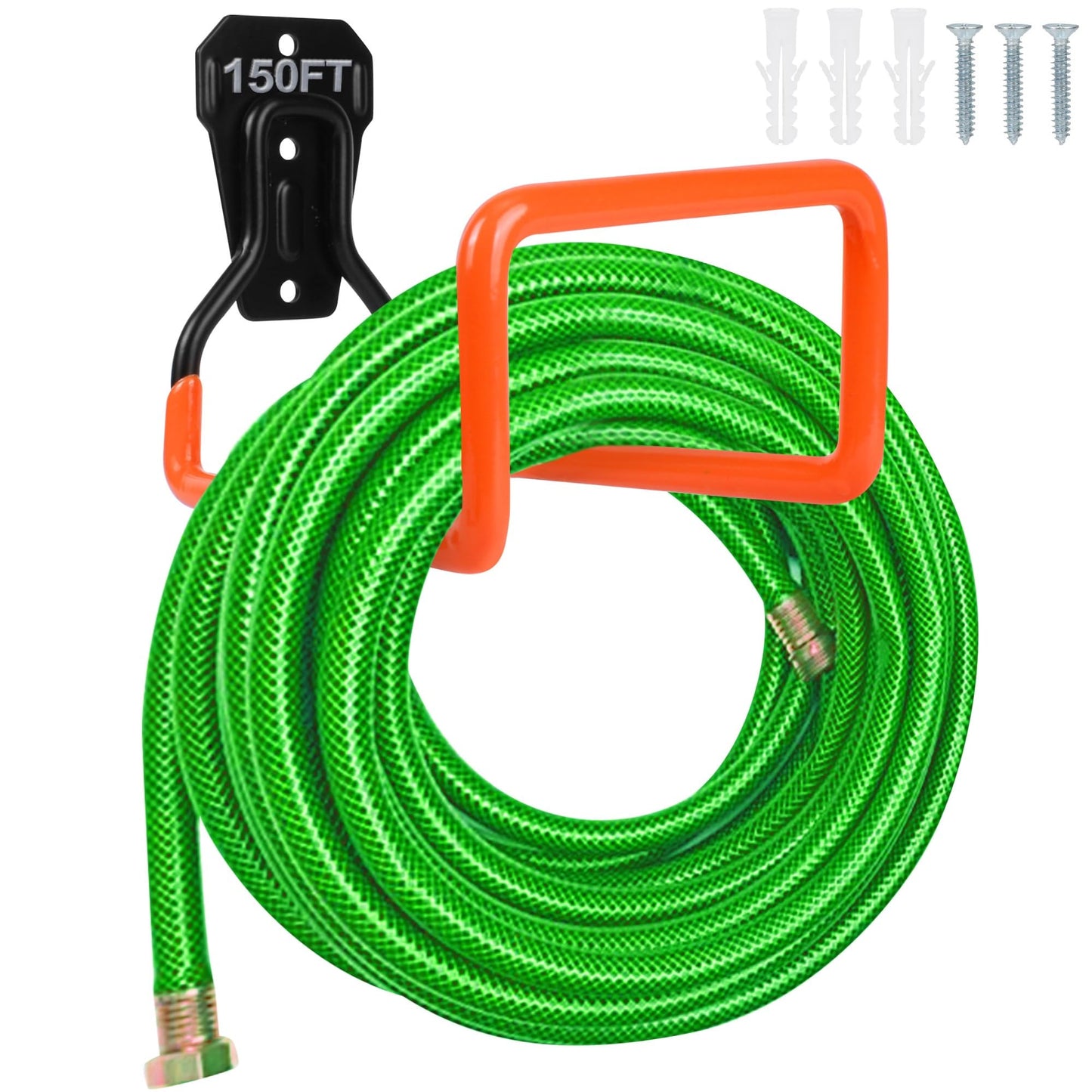 Metal Garden Hose Holder - Heavy Duty Hose Hanger Wall Mounted Water Hose Holder for Outside Yard, Sturdy Hose Reel Hose Hooks for Water Hose
