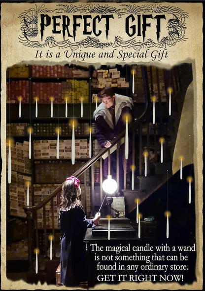 Halloween Decorations, 20 PCs Floating Candles with Wand Magic Hanging Candles, Flickering Warm Light Flameless Floating LED Candle with Wand Remote, Battery Operated Taper Candle Set for Theme Party