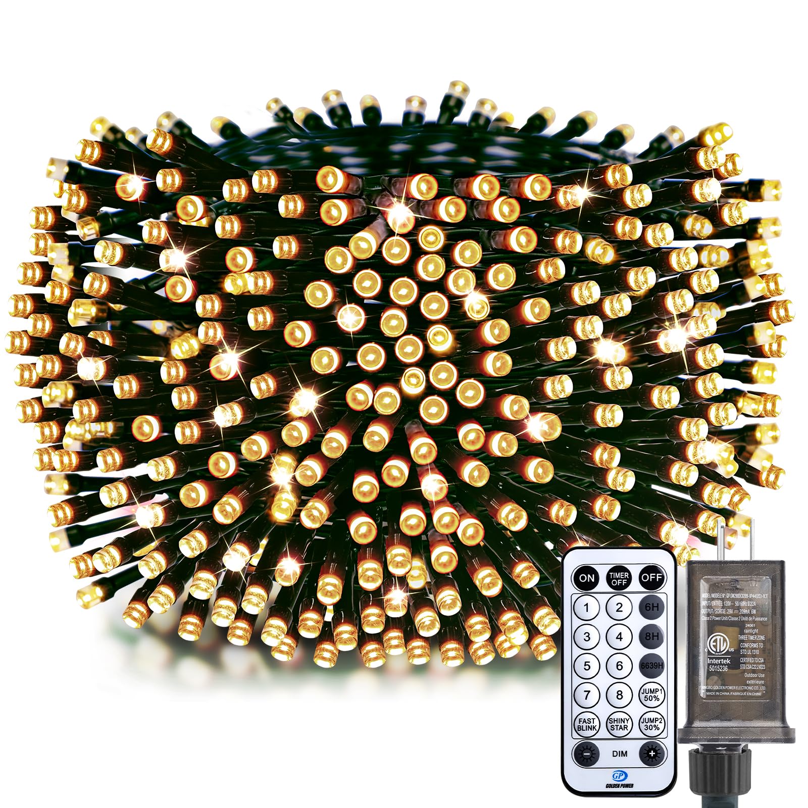 66FT 200 LED Christmas Tree Lights, Twinkle Fairy Lights String with 8 Flashing Modes String Lights for Indoor Bedroom Outdoor Christmas Trees Garland Wreath Holiday Decorations, Warm White