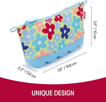 ZIPIT Pencil Case for Girls | Silicone Large Capacity Pencil Pouch | Pencil Bag for School, College and Office