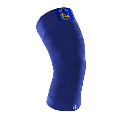 Bauerfeind Sports Compression Knee Support NBA Los Angeles Lakers - Lightweight Design with Gripping Zones for Basketball Knee Pain Relief & Performance (Lakers, S)