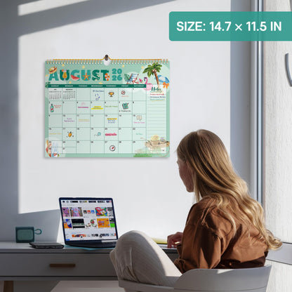 2026 Calendar, Monthly Wall Calendar from October 2025 to June 2027, 11.5" x 14.7", Spiral Binding Hanging Wall Calendar, Perfect for Home or Office,Floral
