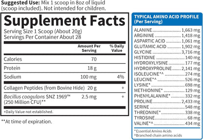 Garden of Life Grass Fed Collagen Peptides Powder Unflavored Collagen Powder for Women Men Hair Skin Nails Joints, Hydrolyzed Collagen Protein Supplements, Collagen for Women & Men, 28 Servings