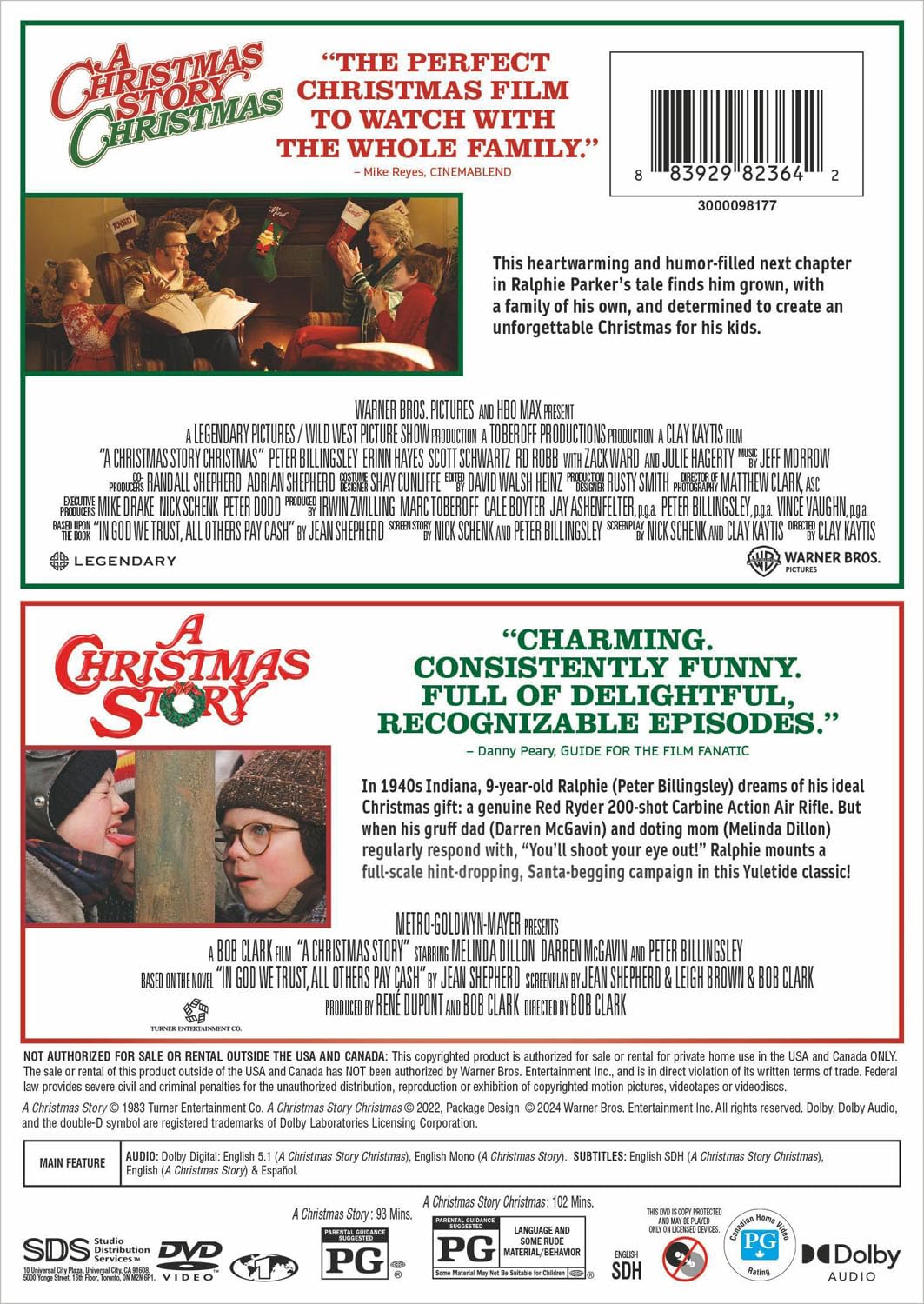 A Christmas Story / A Christmas Story Christmas (DBFE) (DVD)