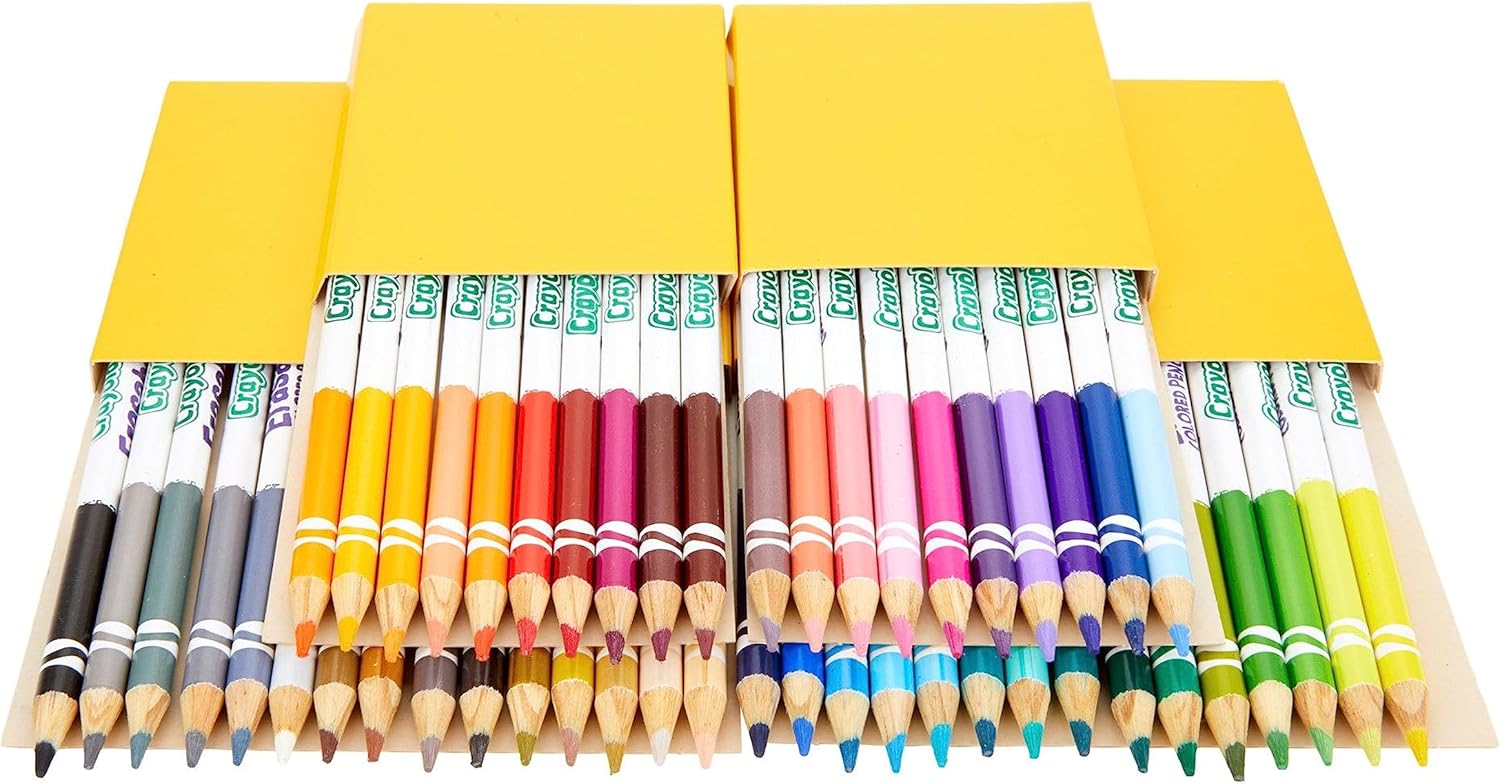 Crayola Erasable Colored Pencils for Kids (50ct), Bulk Colored Pencil Set, Back to School Essentials for Kids, Teacher Classroom Must Haves [Amazon Exclusive]