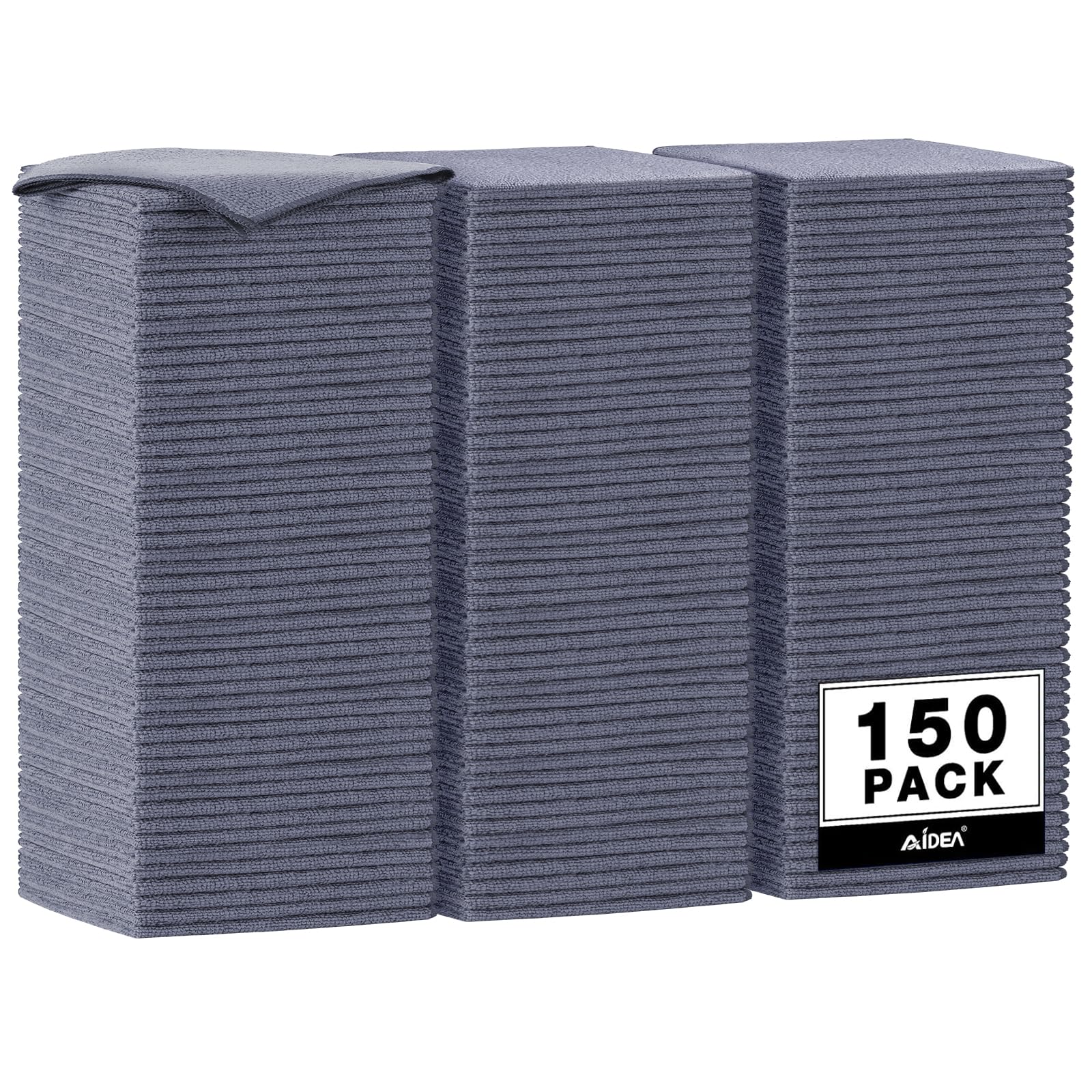 AIDEA Microfiber Cleaning Cloth, 50PK, Microfiber Towels for Cars, Premium Wash Cloths, Dusting Cloth Cleaning Rags, Absorbent Towels for SUVs, House, Kitchen, Window, Cleaning Supplies12×12"