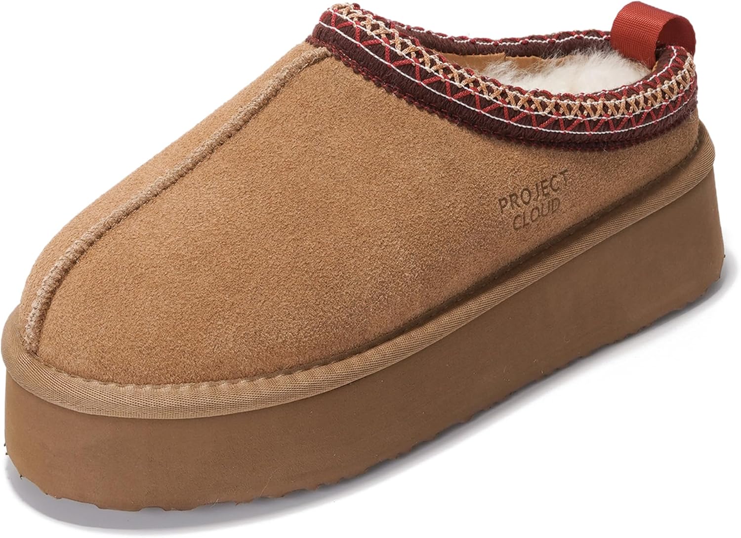 Project Cloud 100% Genuine Leather Platform Slippers for Women – Soft Memory Foam Womens Slippers & Supportive Clogs for Women 2025 – Cozy, Stylish Everyday Footwear (Sayre)