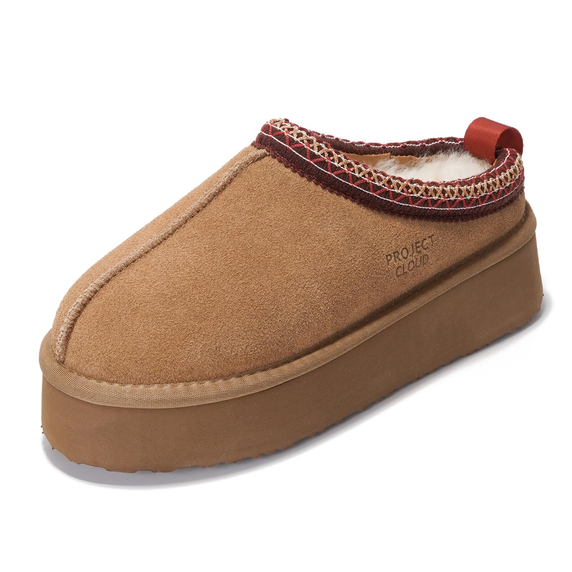 Project Cloud 100% Genuine Leather Platform Slippers for Women – Soft Memory Foam Womens Slippers & Supportive Clogs for Women 2025 – Cozy, Stylish Everyday Footwear (Sayre)