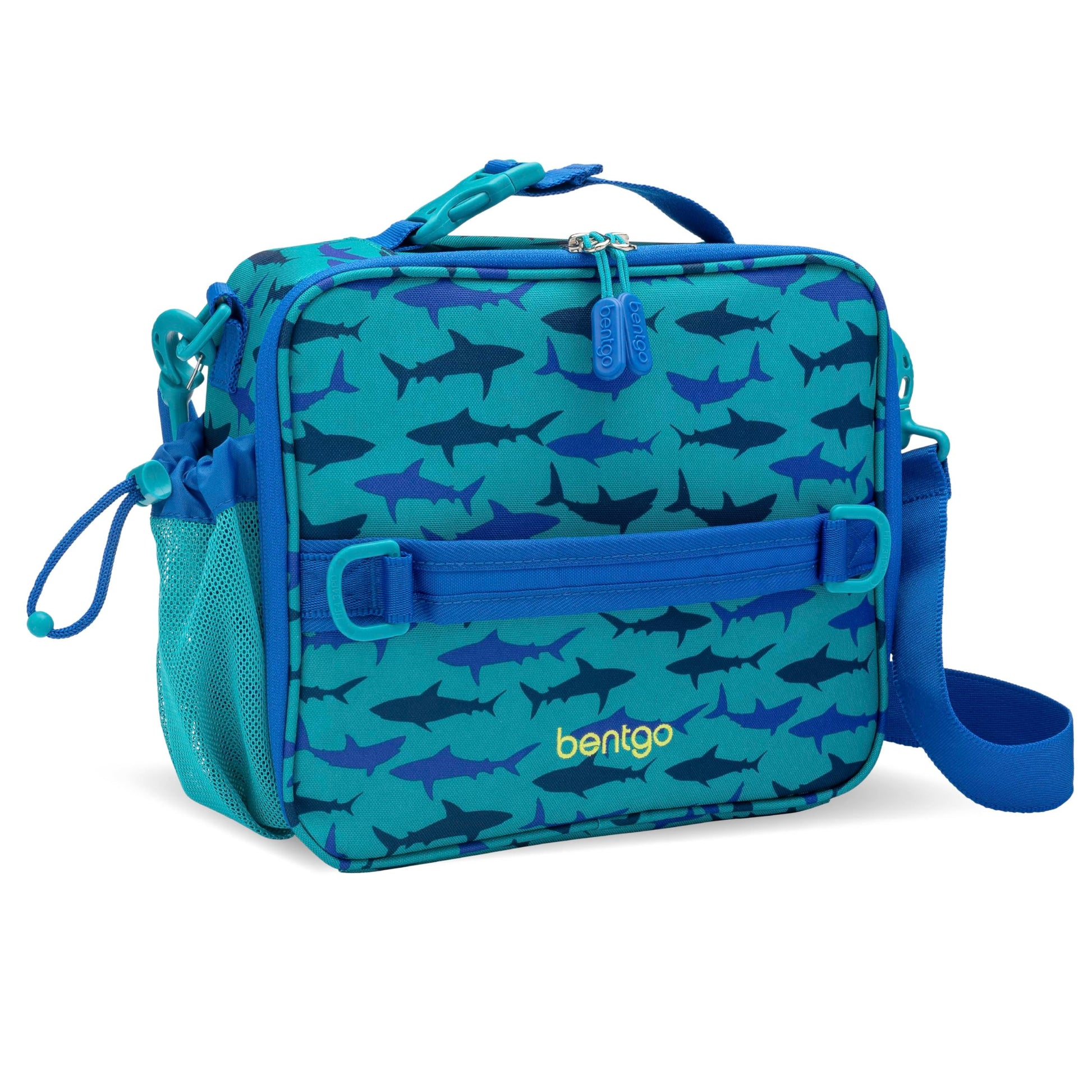 Bentgo Kids Lunch Bag - Double-Insulated, Reusable Lunch Bag for Kids 3+ with Adjustable Strap; Holds Lunch Box/Water Bottle/Snacks; Easy-Clean, Water-Resistant & Pockets (Sports)