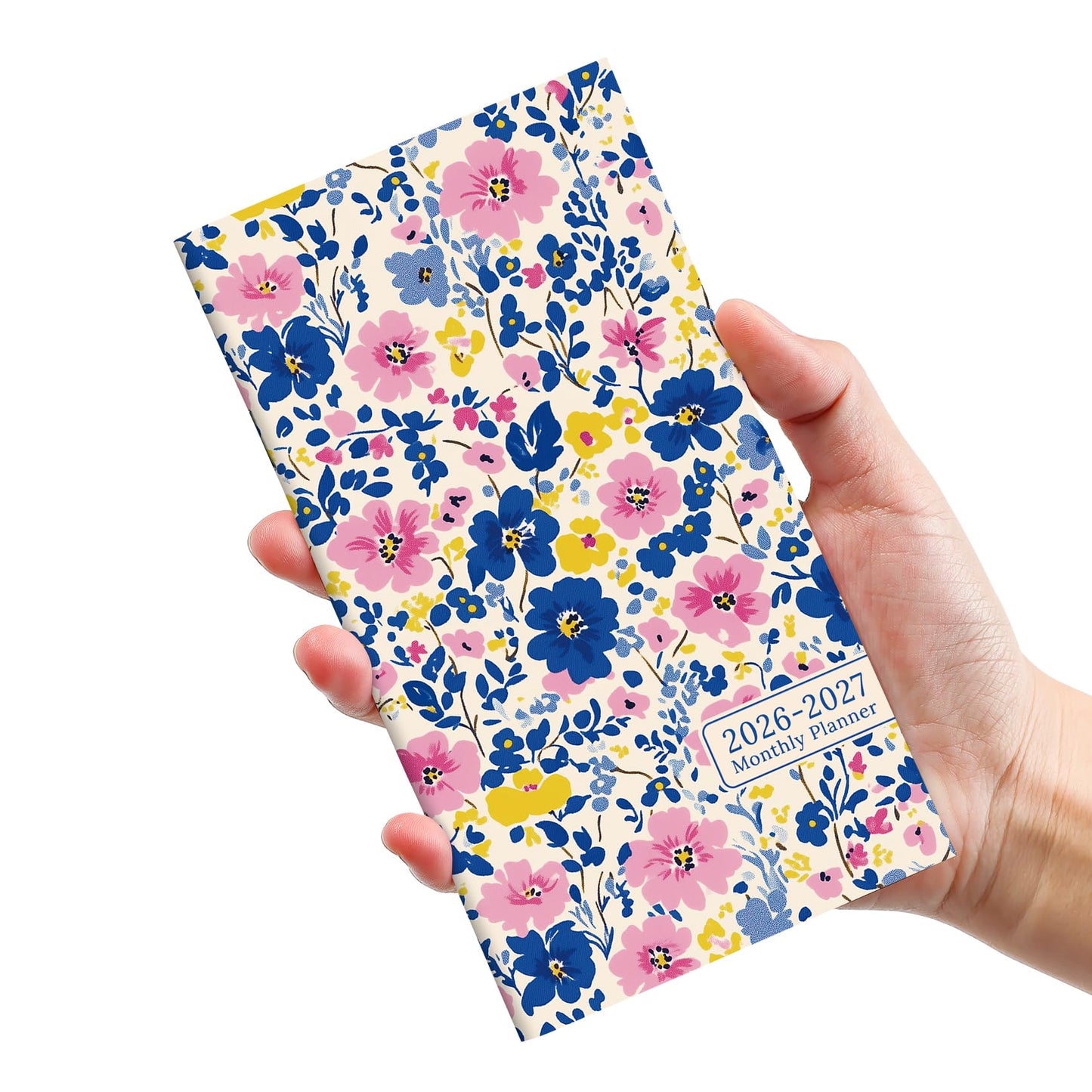 Pocket Calendar 2026-2027 for Purse, Two Year Monthly Planner Pocket Size, Jan 2026 to Dec 2027 Monthly Planner Small Size (6.5" x 3.5") - Wildflowers