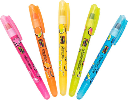 Smelly Gellies - Patented Gourmet Scented Glidewrite Gel Coloring Sticks, Crayons, Highlighters - 5 Count - Gifts for Kids