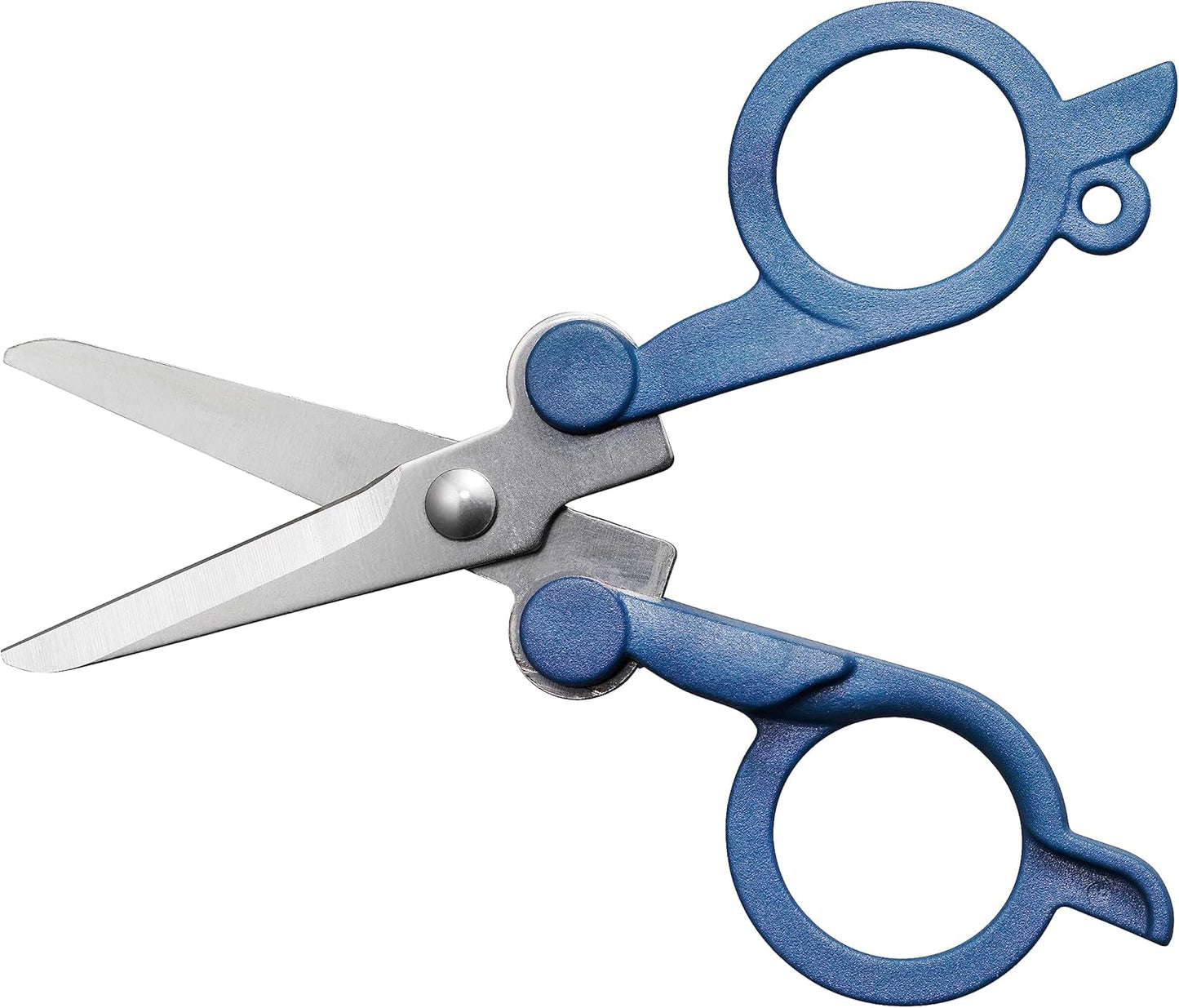 FISKARS Folding Travel Scissors - TSA-Compliant and Portable - Stainless Steel Blades and Blue Handles