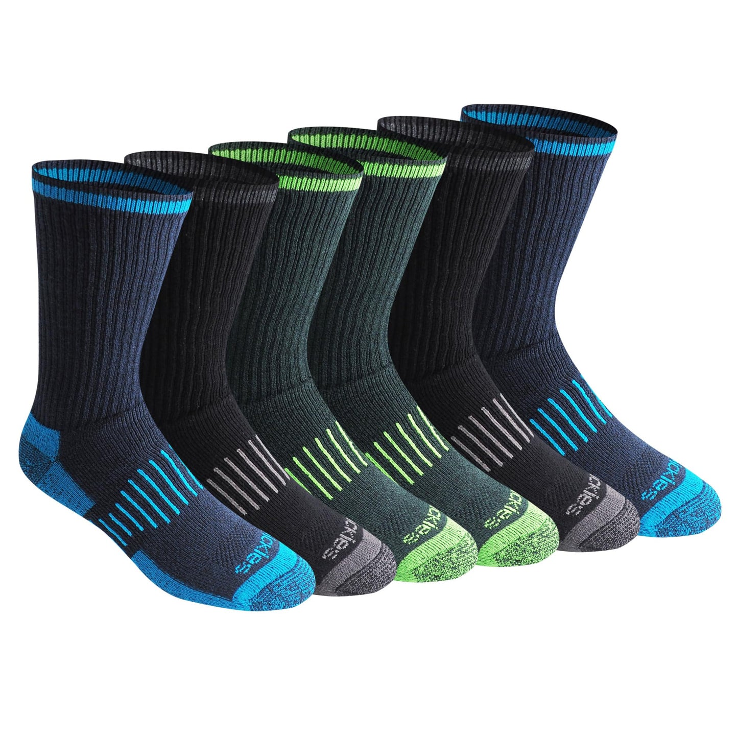 Dickies Men's Dri-Tech Original Moisture Control Crew Socks, Available in M-XXL (6, 12, 18 Pairs)