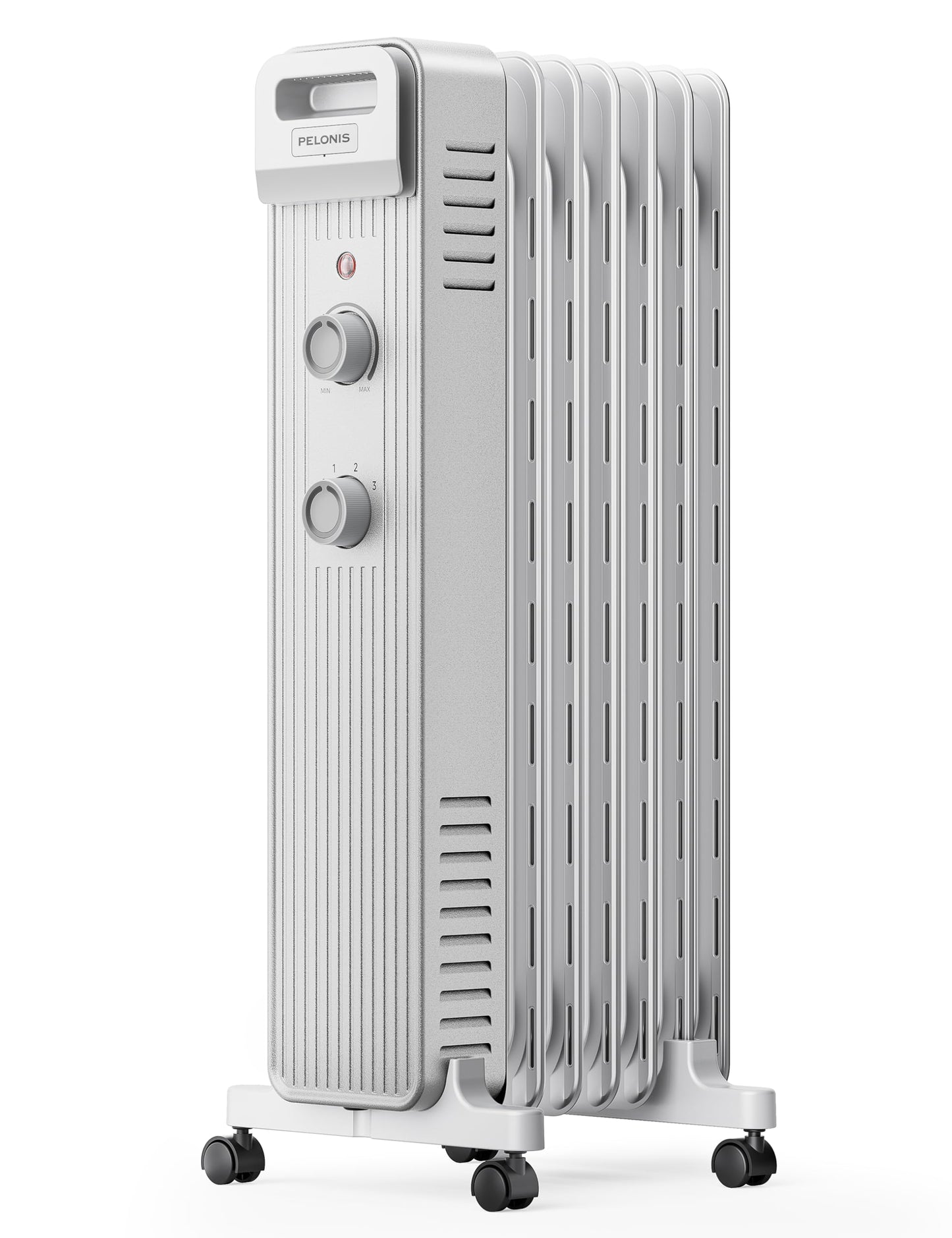 Pelonis Oil Filled Radiator Heater for Large Space, 2025 Upgraded, Space Heaters with 1500W Quiet Warmth Radiant Heater, 3 Heating Modes, Overheat & Tip-Over Protection, Adjustable Thermostat, Black