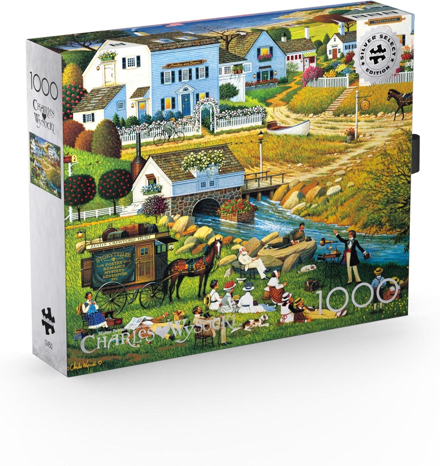 Buffalo Games – Charles Wysocki - Whistle Stop Christmas- 1000 Piece Holiday Jigsaw Puzzle - Festive Puzzles for Adults – Precision-Cut Pieces, Winter Artwork, Hours of Relaxing Fun