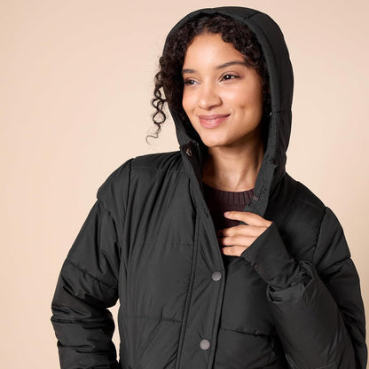 Amazon Essentials Womens Heavyweight Quilted Long-Sleeve Hooded Puffer Coat (Available in Plus Size)