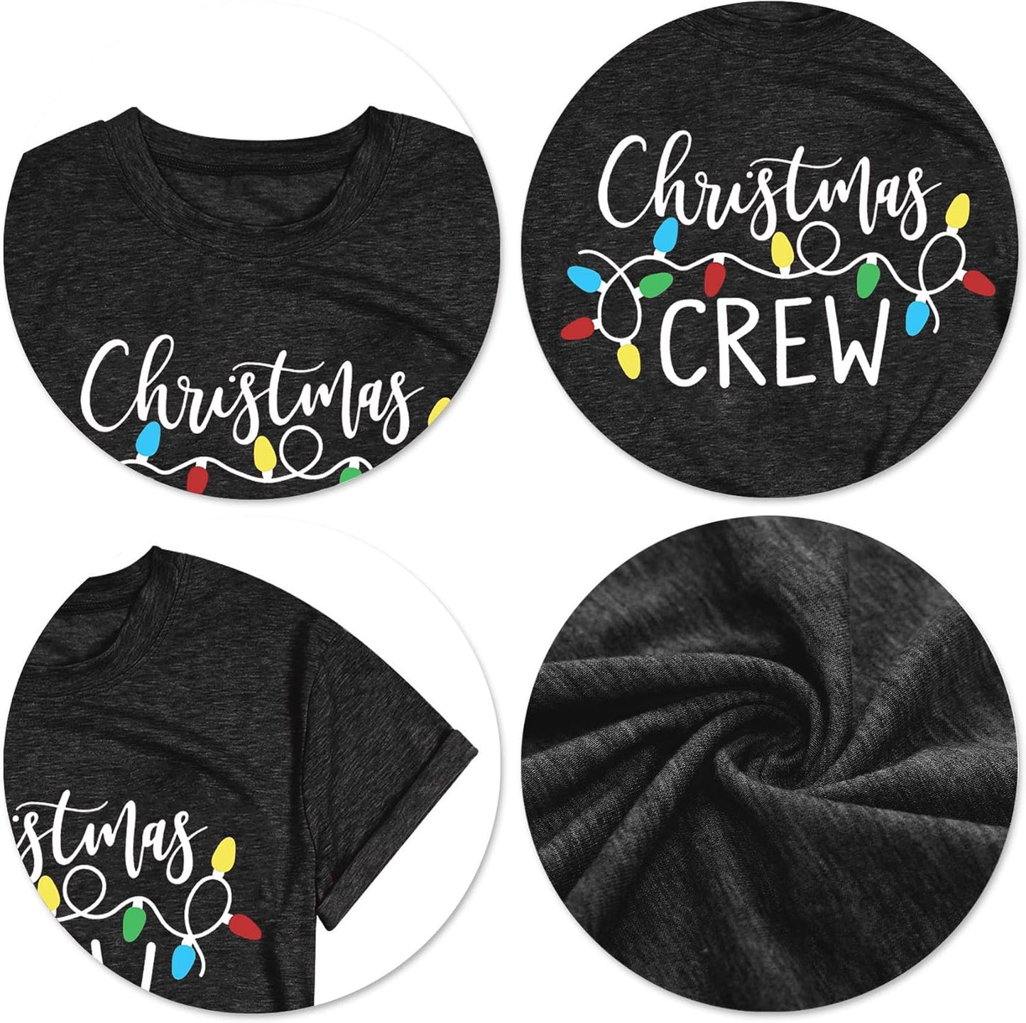 Christmas Shirts for Women:Merry Christmas T-Shirt Xmas Tree Casual Short Sleeve Tee Tops