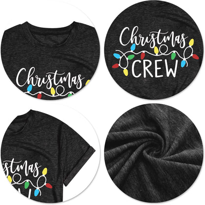 Christmas Shirts for Women:Merry Christmas T-Shirt Xmas Tree Casual Short Sleeve Tee Tops