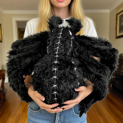 Halloween Spider Plush - 34.6 Inch Large Black Soft Spider Pillow Stuffed Animal for Halloween Decor, Party Scary Props, Prank Birthday Gifts for Kids and Adults