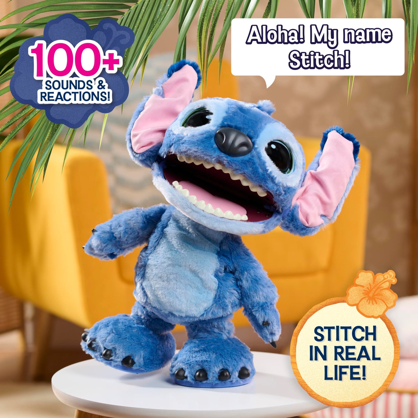 Disney Stitch Ultimate Angel Interactive 17" Plush Toy, 100+ Sounds & Reactions, Moves Like a Real-Life Angel, Amazon Exclusive, Toy for Fans, Girls, Boys, Kids 3 and Up by Just Play