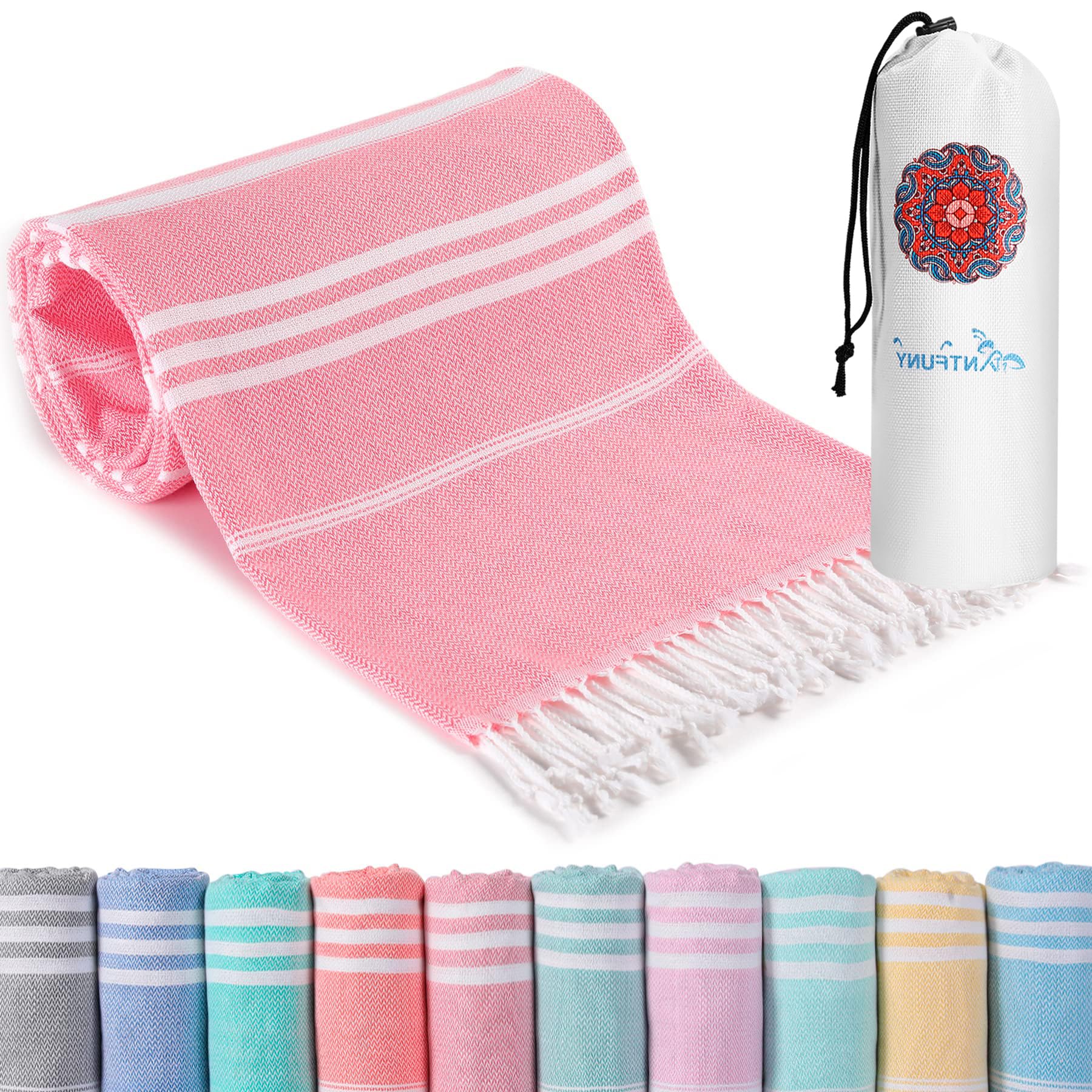 Turkish Beach Towels Vacation Essentials Quick Dry Sand Free Oversized Bath Pool Swim Towel Extra Large XL Blanket Adult Travel Cruise Accessories Must Haves Clearance Stuff Necessities