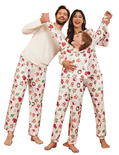 Ekouaer Family Christmas Pajamas Matching Sets Womens Mens Pjs Long Sleeve Sleepwear Holiday Lounge Sets
