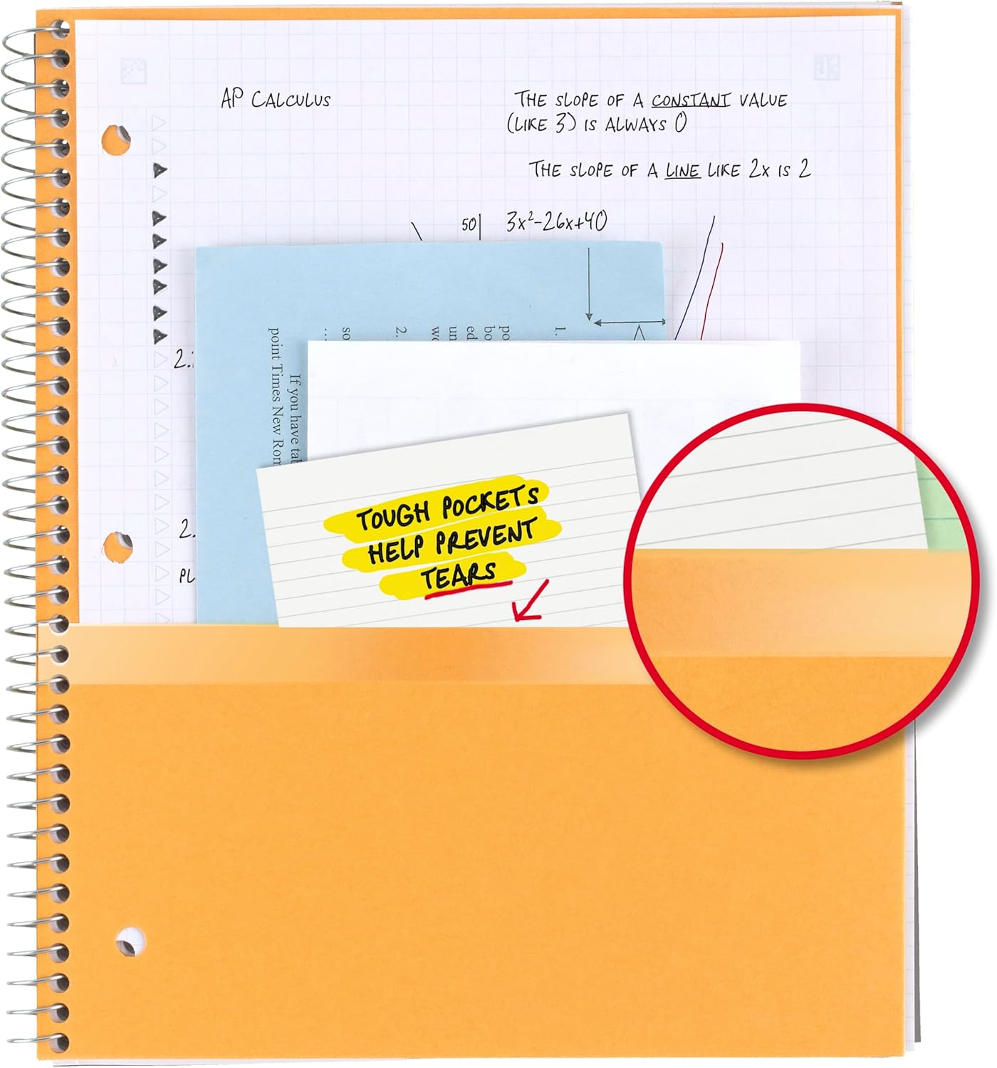 Five Star Spiral Notebook + Study App, 1 Subject, Graph Ruled Paper, 8-1/2" x 11", 100 Sheets, Fights Ink Bleed, Water Resistant Cover, Black (73679)