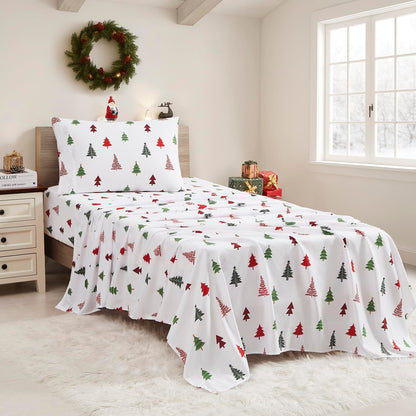 Christmas Sheets King Size with Built‑in Sheet Straps – Cozy Christmas Bedding for Holiday Cheer & Winter Dreams – Soft, Snug Sleep for Seasonal Celebrations, Polar Bear & Reindeer
