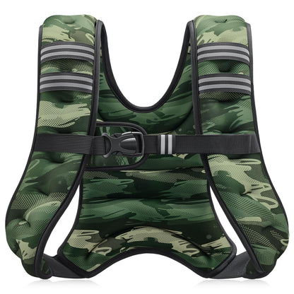 ZELUS Weighted Vest, 6lb/8lb/12lb/16lb/20lb/25lb/30lb Weight Vest with Reflective Stripe for Workout, Strength Training, Running, Fitness, Muscle Building, Weight Loss, Weightlifting