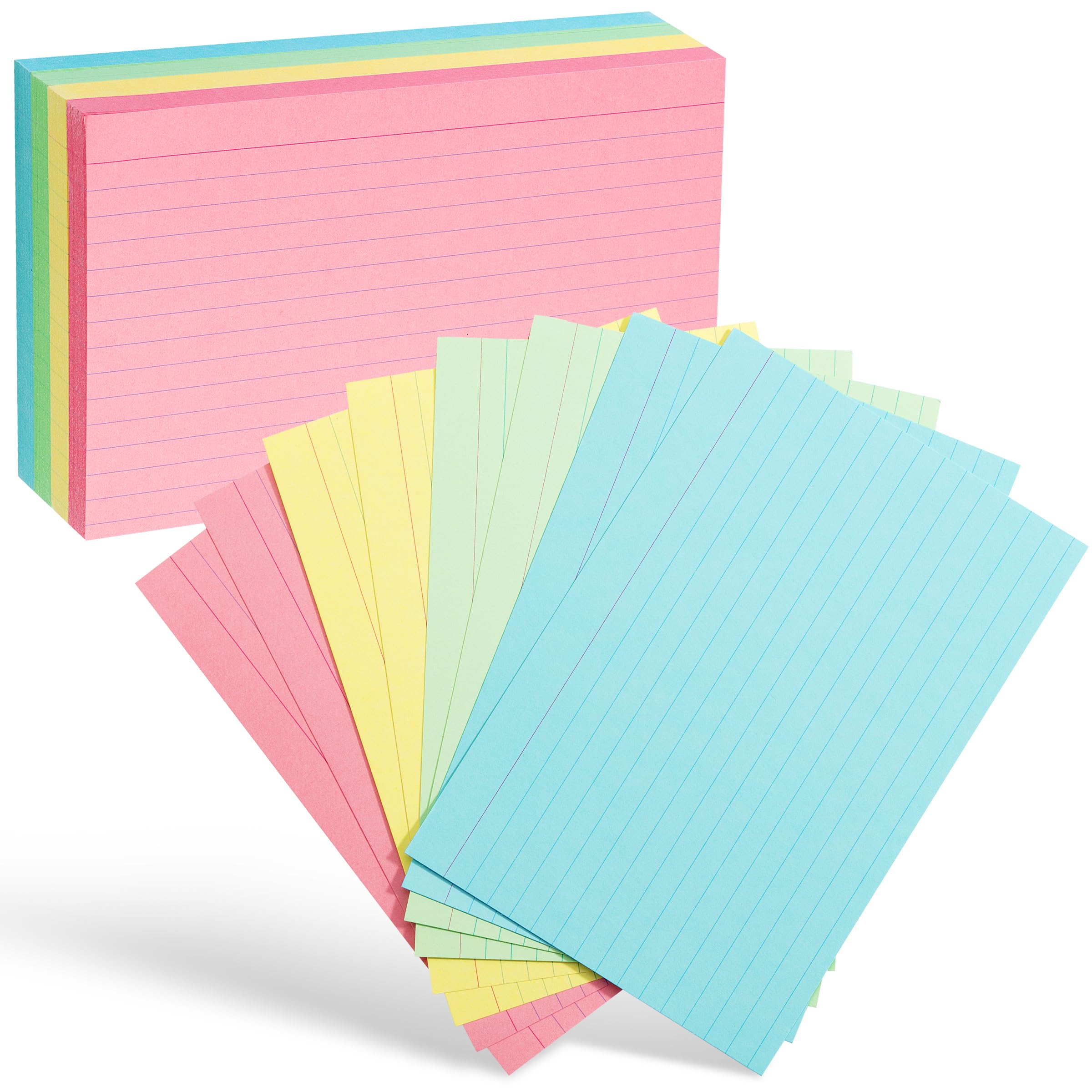 Mr. Pen- Pastel 3" x 5", 180 Lined Index Cards, Note Cards, Flash Cards, Study Cards, Notecards for Studying, Ruled Flashcards for Studying, Back to School Supplies