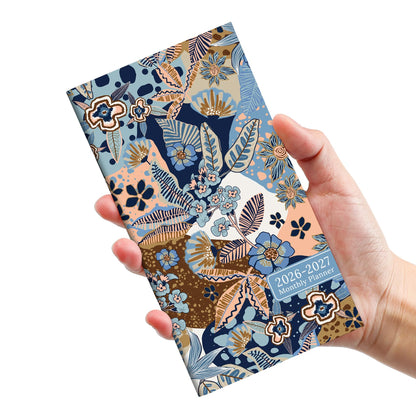 Pocket Calendar 2026-2027 for Purse, Two Year Monthly Planner Pocket Size, Jan 2026 to Dec 2027 Monthly Planner Small Size (6.5" x 3.5") - Wildflowers