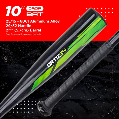 Youth T-Ball Set, 25” Signature Aluminum T-Ball Bat with -10 Drop, Foam Core T-Ball, 9” Lightweight Youth Glove, Vibrant Graffiti Print