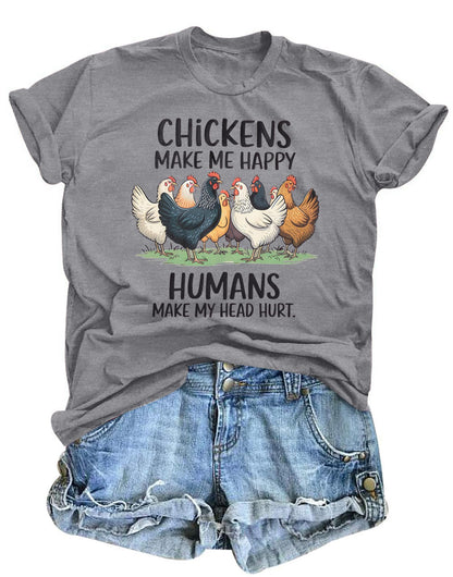 Christmas Chicken Shirt Women: Chicken Mom Tshirt Chicken Lover Cute Animal Graphic Tee Country Farm Holiday Tops