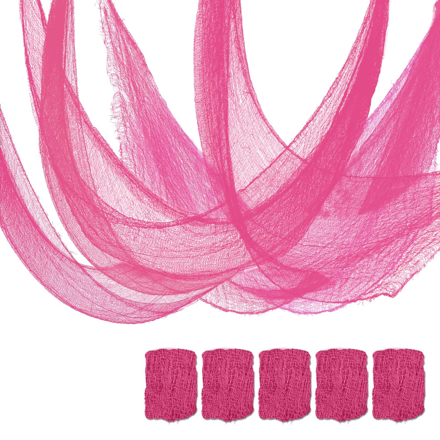 Set of 5 Halloween Creepy Gauze Cloth Decoration, Indoor Outdoor Black Scary Halloween Gauze Tapestry Decor, Spooky Decorations for Home Wall Yard Haunted House Party Supplies, 72 x 30 inch