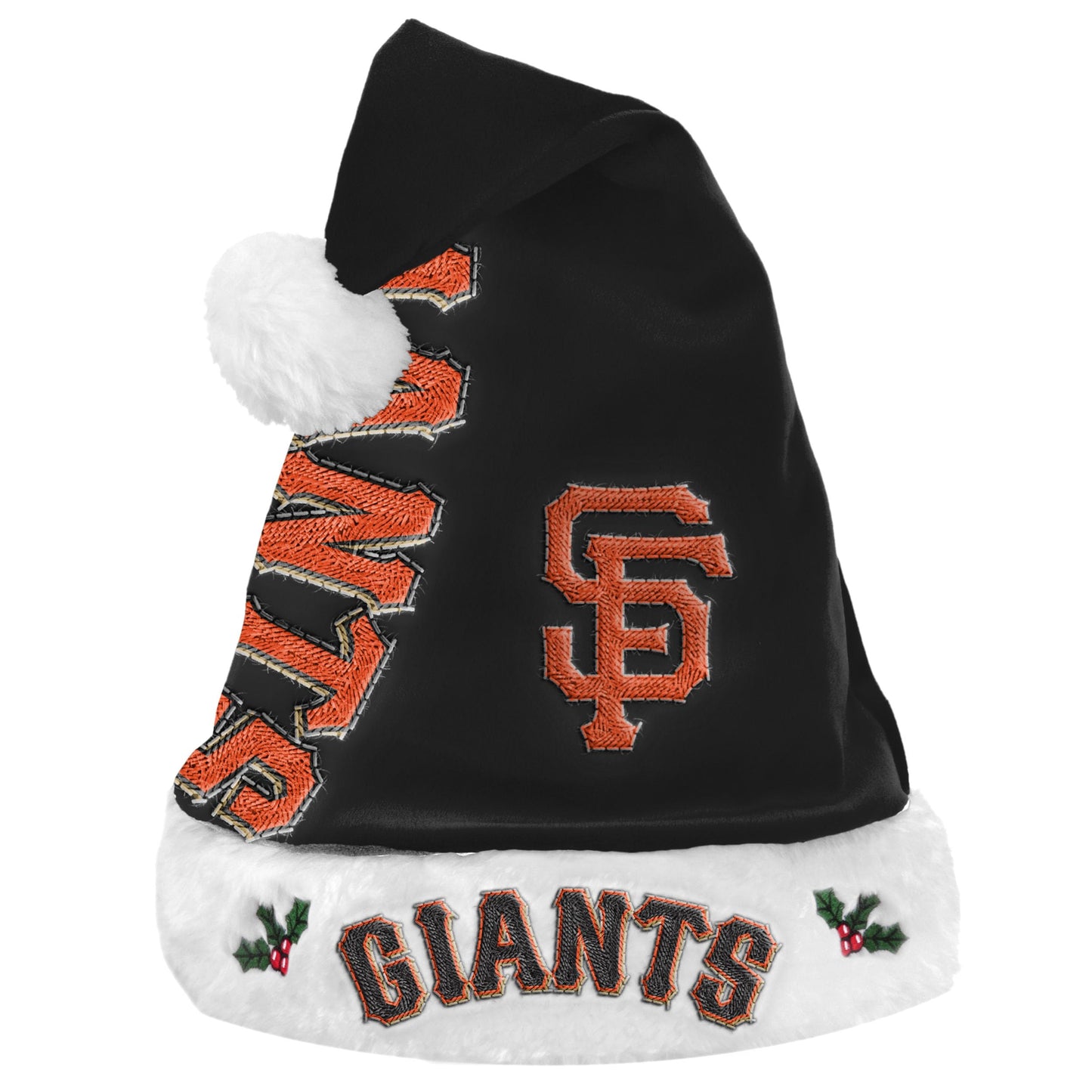 FOCO MLB Adult Official Primary Logo Wordmark Holiday Christmas Santa Hat