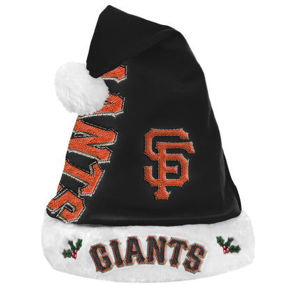 FOCO MLB Adult Official Primary Logo Wordmark Holiday Christmas Santa Hat