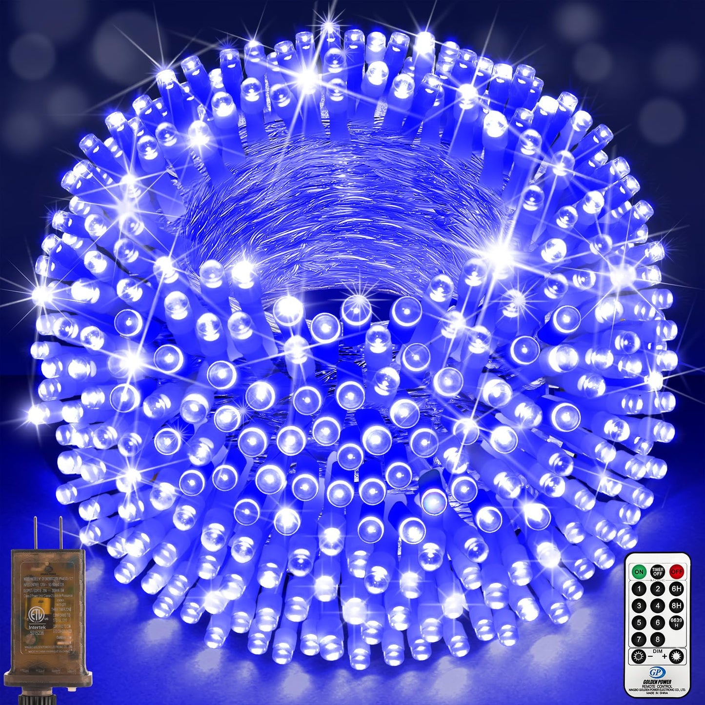 SAUIRS 403FT 1000 LED Christmas Lights Outdoor String Lights with 8 Modes Timer Waterproof Fairy Light Plug in for Outside Indoor Party Xmas Palm Tree Yard Wedding Decorations(Warm White)