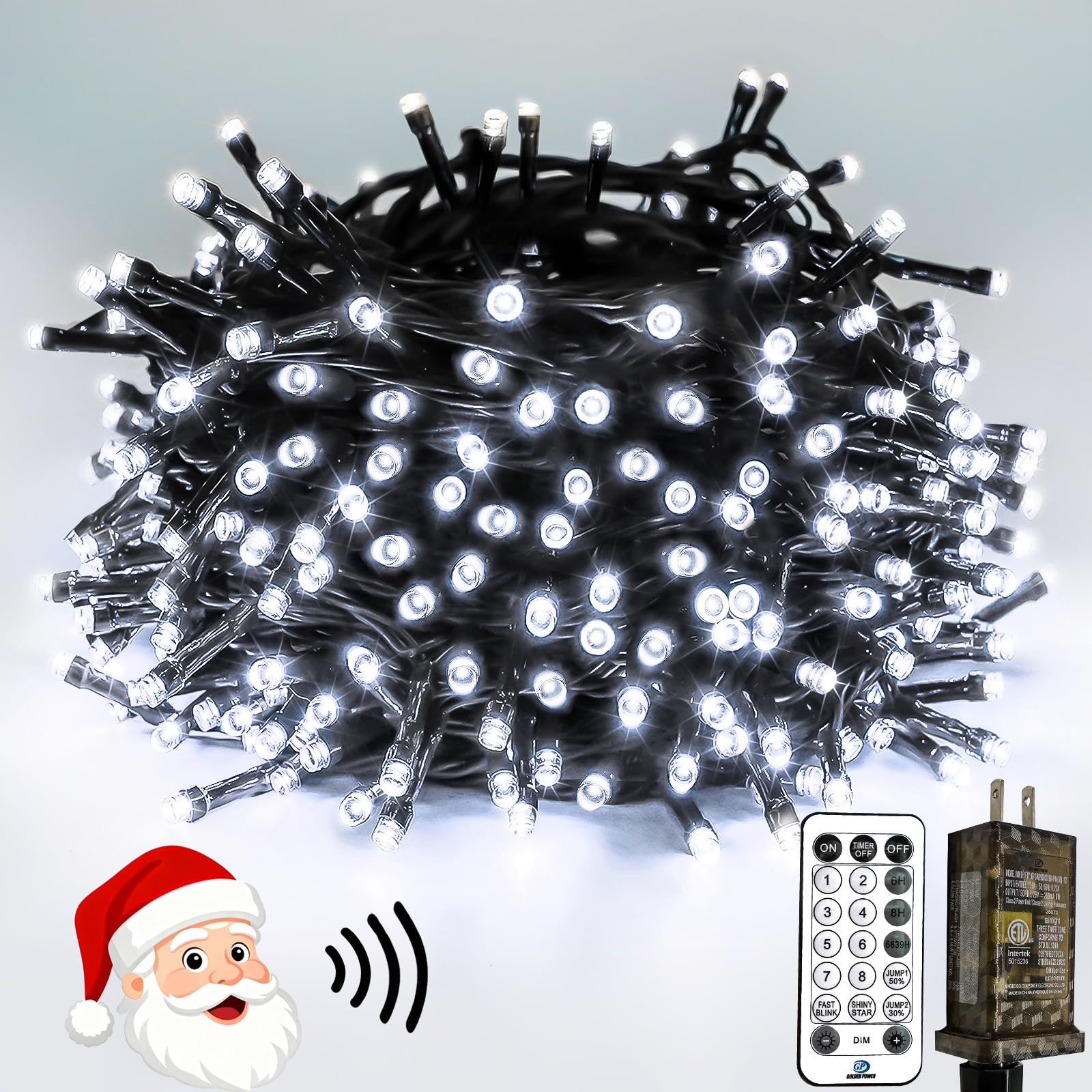 Smart Color Changing Christmas Lights with Remote & APP, 109FT 300 LED RGB Dimmable Christmas String Lights, Waterproof Fairy Twinkle Light for Indoor Outdoor Xmas Tree Wedding Holiday Decorations