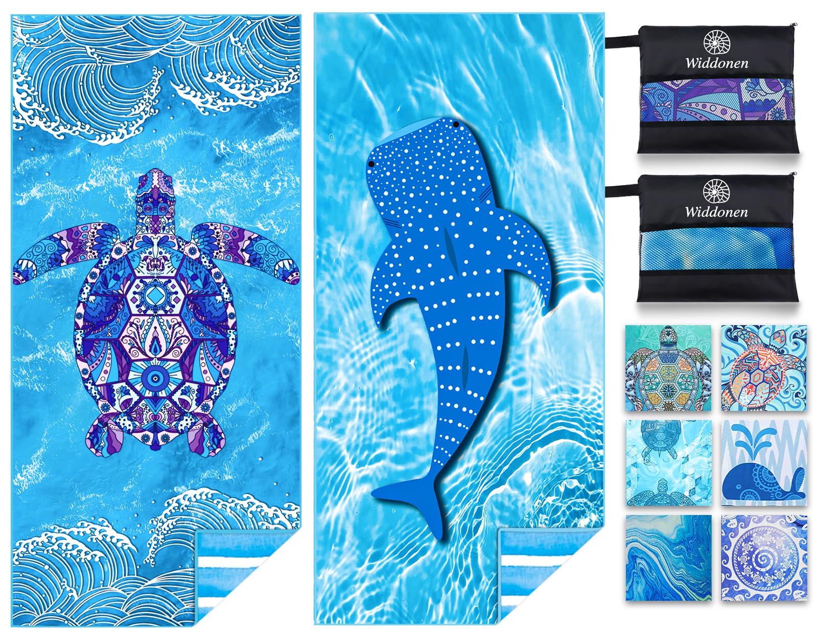 Microfiber Lightweight Beach Towel Sand Free Quick Dry Absorbent Thin Compact Towels for Swimming Pool Camping Beach Accessories Large Easy Pack Travel Things for Vacation Essentials Gift Adult