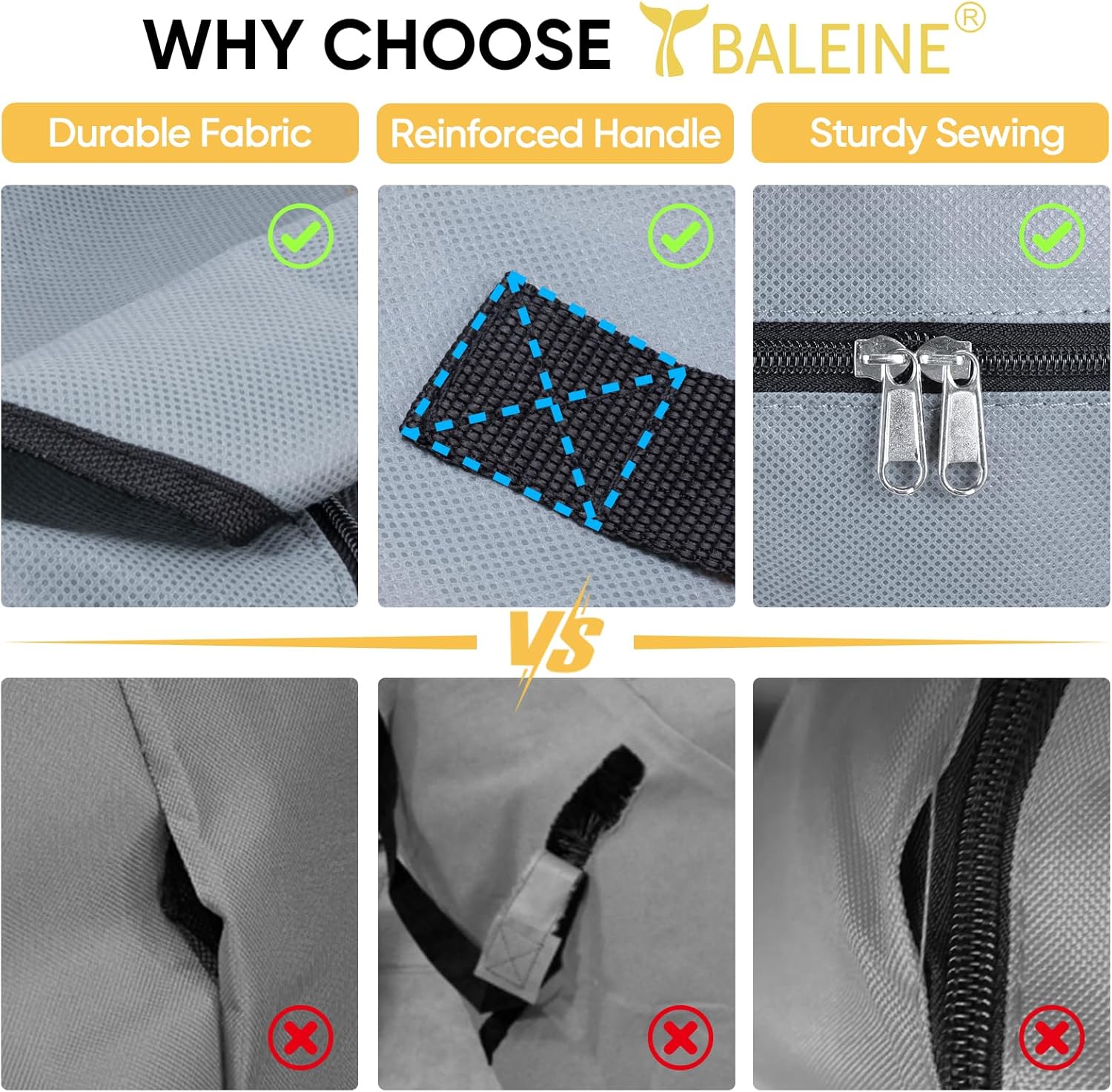 BALEINE 1 Pack Wreath Storage Container, Christmas Wreath Storage Bag with Reinforced Handle for Holiday Xmas (Green, 24"X8")